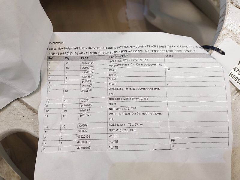 New Holland CR9080 (Spare part/Reservedel/Ersatzteil)