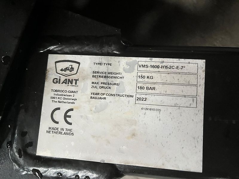GIANT Schmutz und Futterschieber VMS 160 -HY-2C