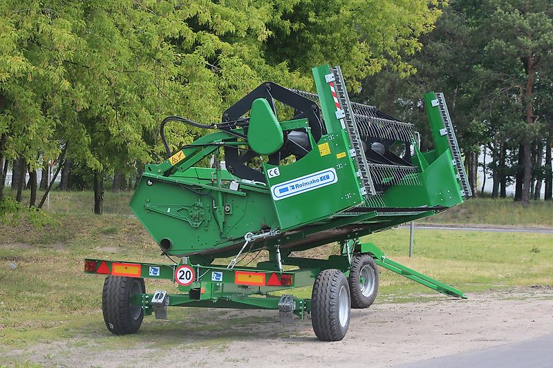Rolmako Vierradwagen (Drehdeichsel mit einstellbarer Höhenverstellung) Transportwagen für Schneidwerke für Claas, John Deere, New Holland