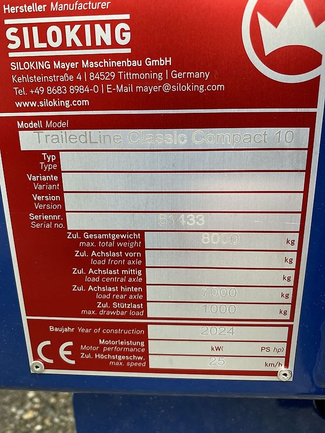 Siloking TrailedLine Cassic Compact 10