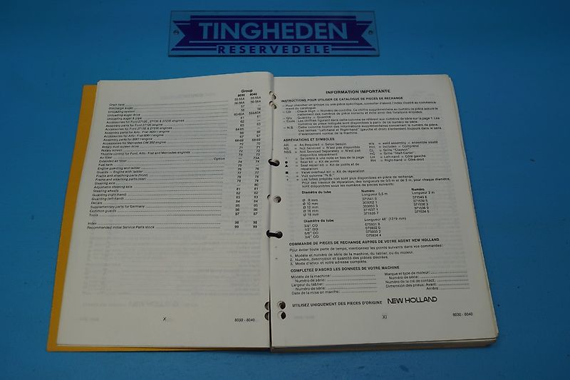 New Holland 8040 (Spare part/Reservedel/Ersatzteil)