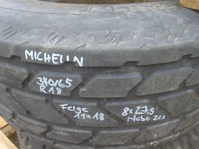 Michelin XP27, 340/65R18, auf Felge 11x18S, 8x27,5, Nabe 22
