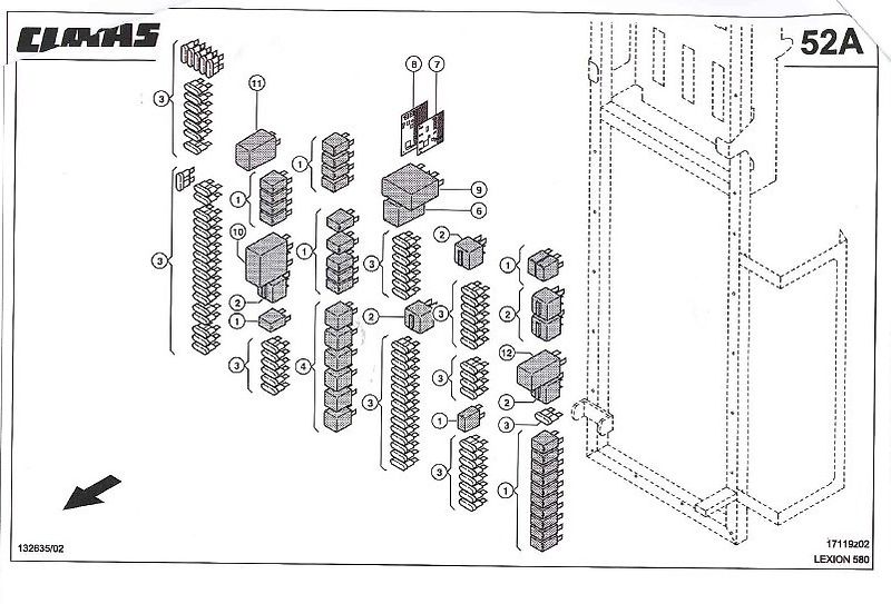 Claas LEXION 580 Zentralelektrik