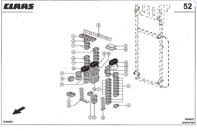 Claas LEXION 580 Zentralelektrik
