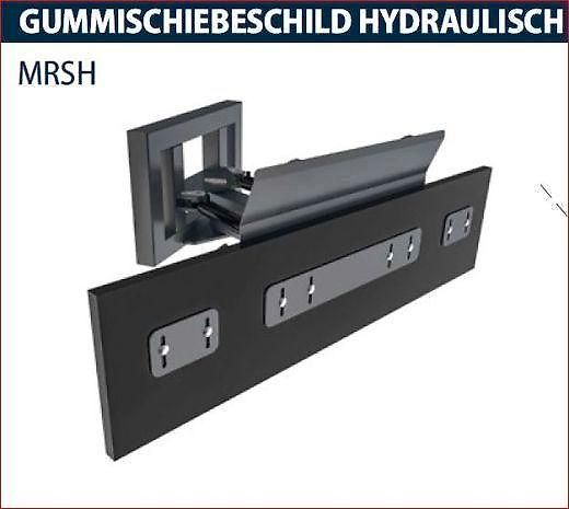 GUMMISCHIEBESCHILD HYDRAULISCH EUROTRAC W11-W13 - Gummiplatte mit Faser - Verstellung des Arbeitswinkels - Anti-Schüttblende - Stützfuß - Anbaugerät für Radlader Hoflader Stalllader Hofbetrieb Stall