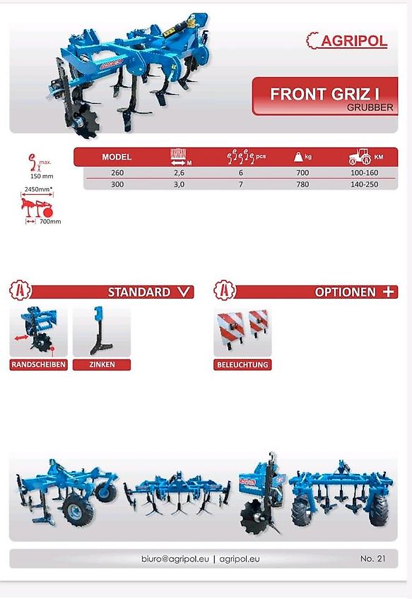 Agripol FRONT GRIZ I 300 Frontgrubber Grubber
