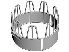 MC-AGRI Futterraufe f. Rinder u. Pferde Rund verzinkt M11/12