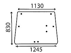 John Deere Heckscheibe AL70847, L57978