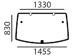 John Deere SZYBA TYLNA JOHN DEERE 6000R - BEZ MOCOWAŃ AL212195, AL209501