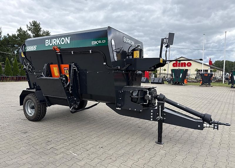 Burkon Wóz paszowy paszowóz Burkon Sirius 6 m³ dwa poziome walki