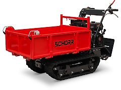 SCHORR RR500DHKB2 Minidumper PRO 500kg mit Kiste, Kipphydraulik und Mitfahrplattform 9,2 PS Motor Raupendumper
