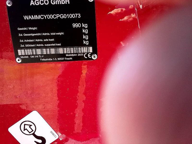 Massey Ferguson DM316 Takaniittokone