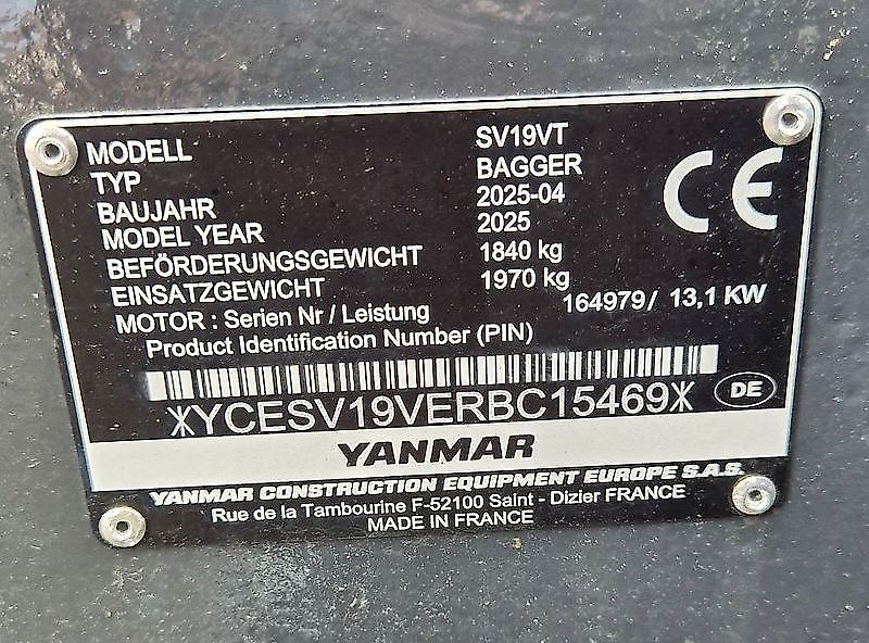 Yanmar SV19VT Advance Plus