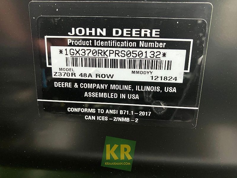 John Deere Z370R ELECTRIC #692161