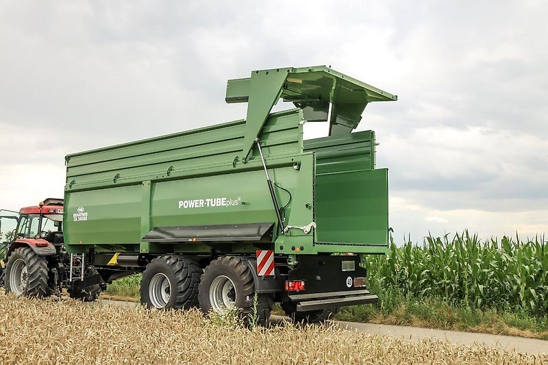 Brantner TA 24080 PowerTube - 8m Mulde 41m³ - 24 to - luftgefedert - BPW Lenk-Achse + abklappbare 800er Aufsatzwände -- 710er Räder