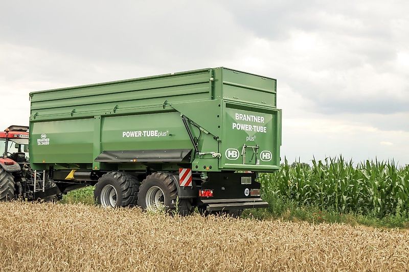 Brantner TA 24080 PowerTube - 8m Mulde 41m³ - 24 to - luftgefedert - BPW Lenk-Achse + abklappbare 800er Aufsatzwände -- 710er Räder