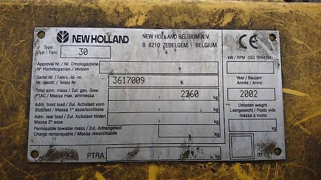New Holland 30" (Spare part/Reservedel/Ersatzteil)