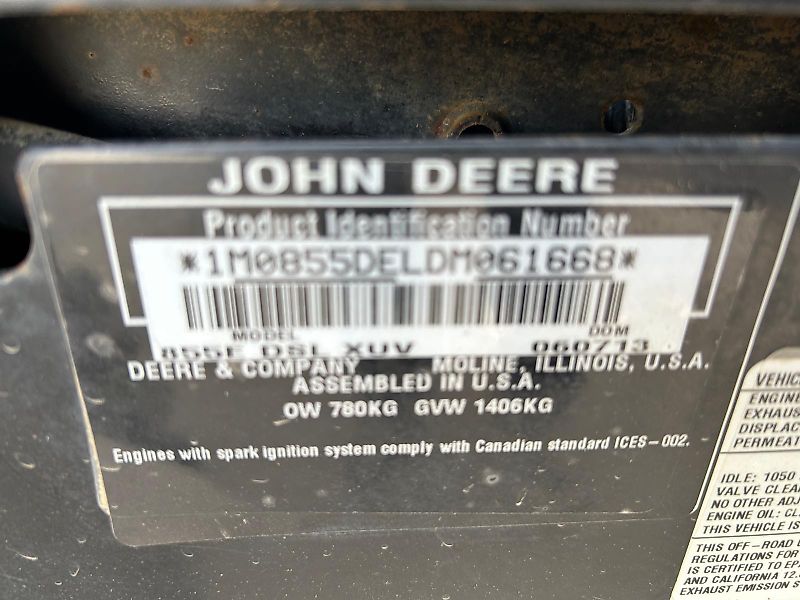 John Deere XUV 855D OLIVE
